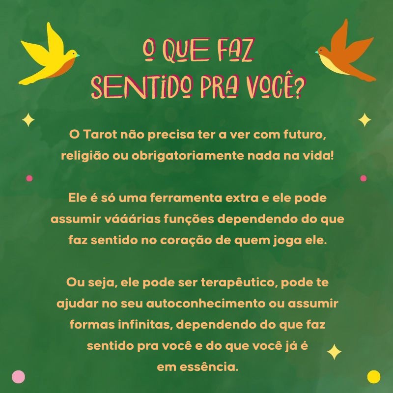 O que faz sentido pra você?